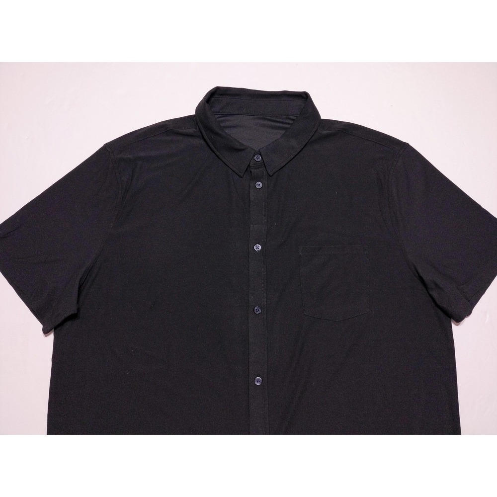 VUORI Men's Bridge Short Sleeve Button Shirt V1058 Black XL - Picture 8 of 11